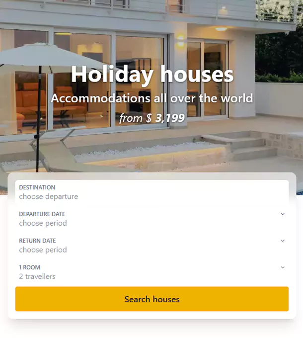 Holiday houses search engine