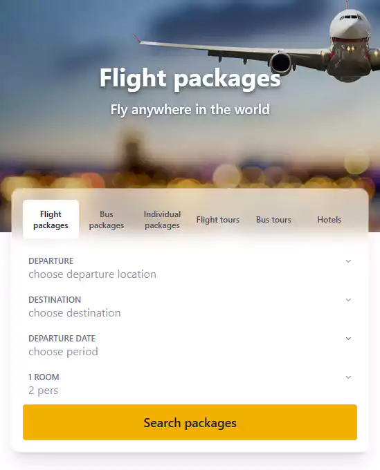 Packages extended search engines with background change depending on the tab